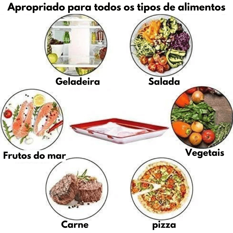 🔥Bandeja de preservação vedada – Reutilizável e com Design Ecológico🥰