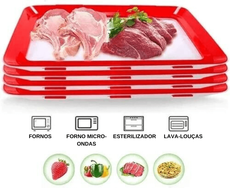 🔥Bandeja de preservação vedada – Reutilizável e com Design Ecológico🥰