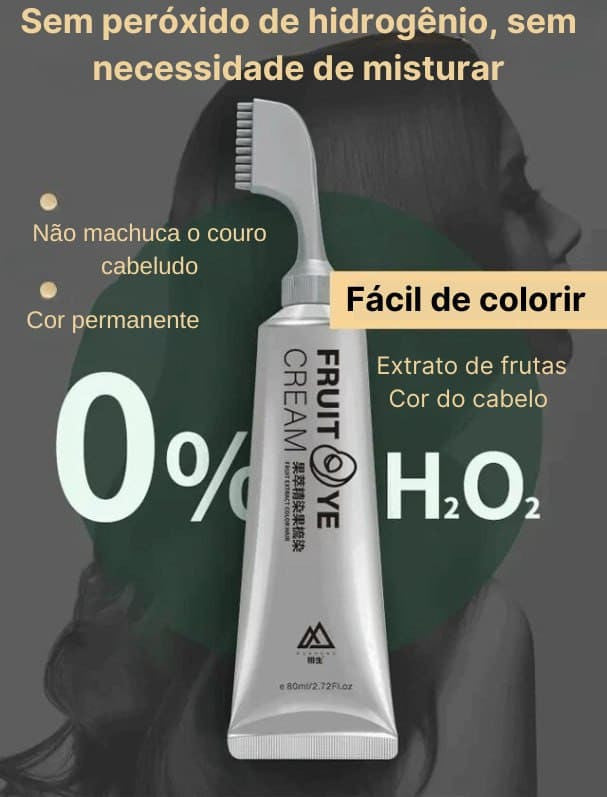 Essência de tintura de cabelo com Extrato Vegetal Asiático