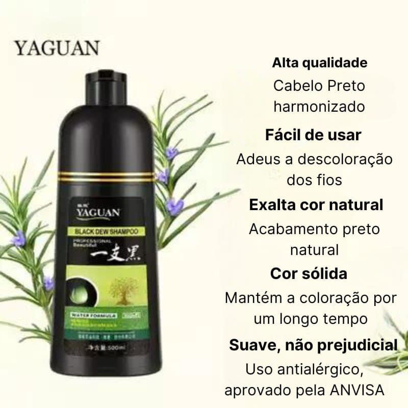 Restaure a cor dos seus cabelos com o Shampoo de Ervas de Orvalho YAGUAN (500ml)