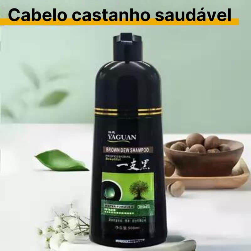 Restaure a cor dos seus cabelos com o Shampoo de Ervas de Orvalho YAGUAN (500ml)