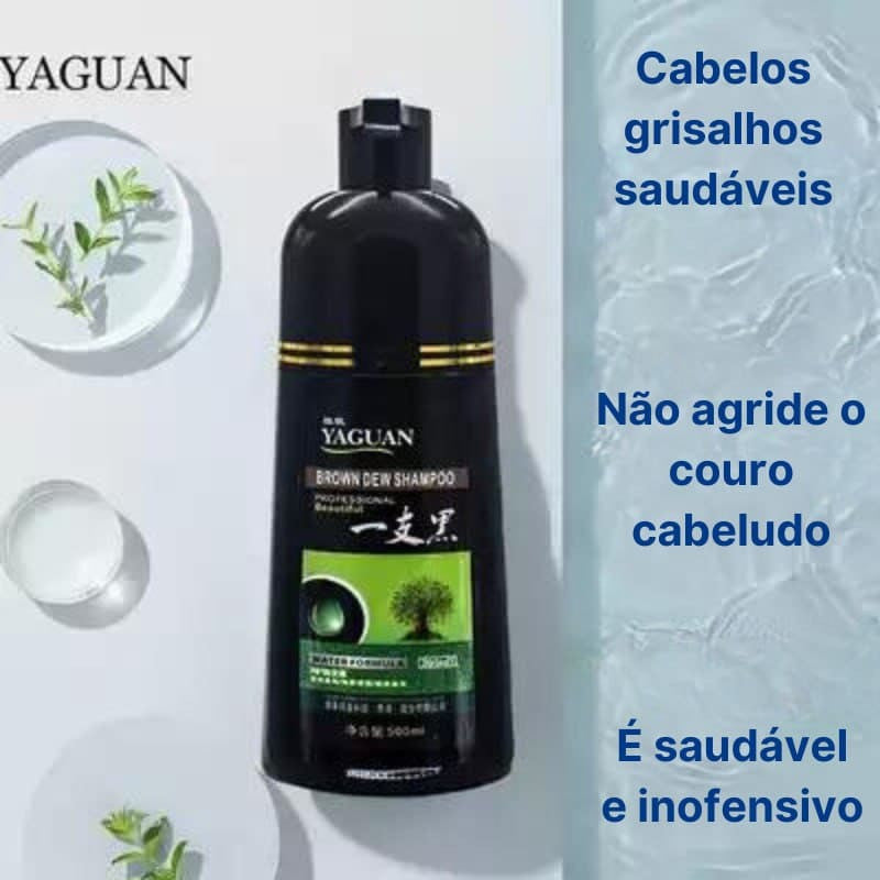 Restaure a cor dos seus cabelos com o Shampoo de Ervas de Orvalho YAGUAN (500ml)