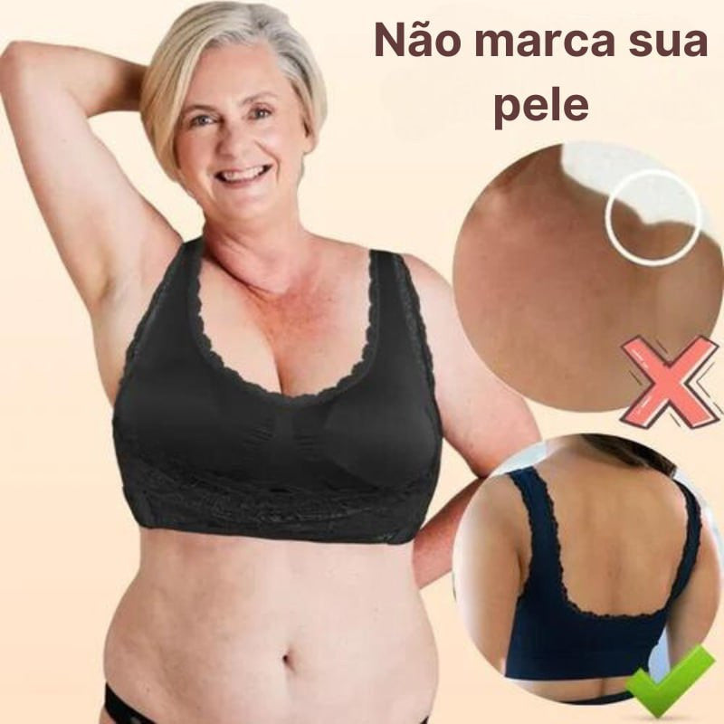 PROMOÇÃO DE ÚLTIMO DIA 49% – Sutiã confortável com espartilho ajustável frontal cruzado com fivela lateral sutiãs de renda