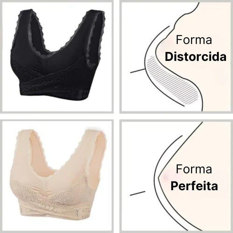 PROMOÇÃO DE ÚLTIMO DIA 49% – Sutiã confortável com espartilho ajustável frontal cruzado com fivela lateral sutiãs de renda