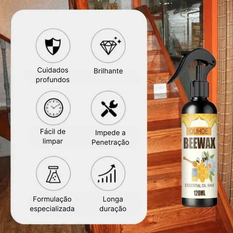 Renova Tudo - Spray de cera de abelha que restaura qualquer madeira