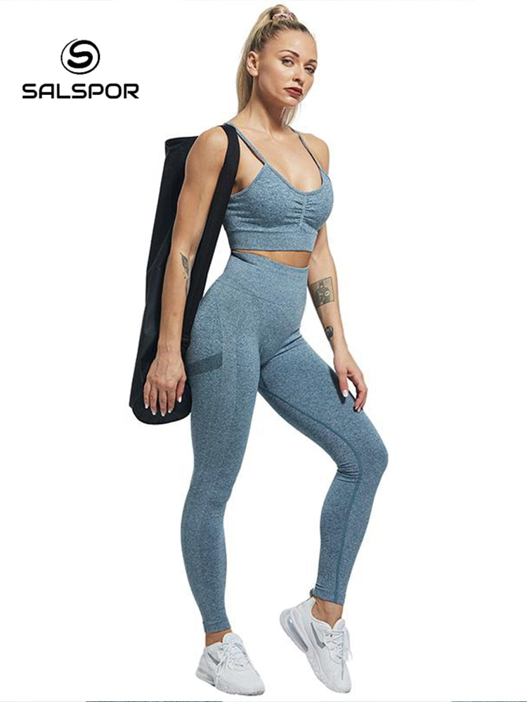 SALSPOR - Legging feminina de cintura alta