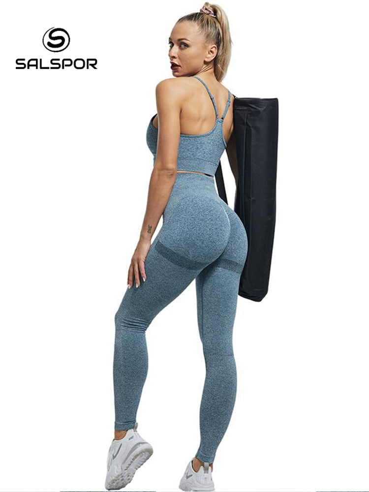 SALSPOR - Legging feminina de cintura alta